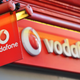 The Vodafone logo on display outside a retail shop in London in January 2018.